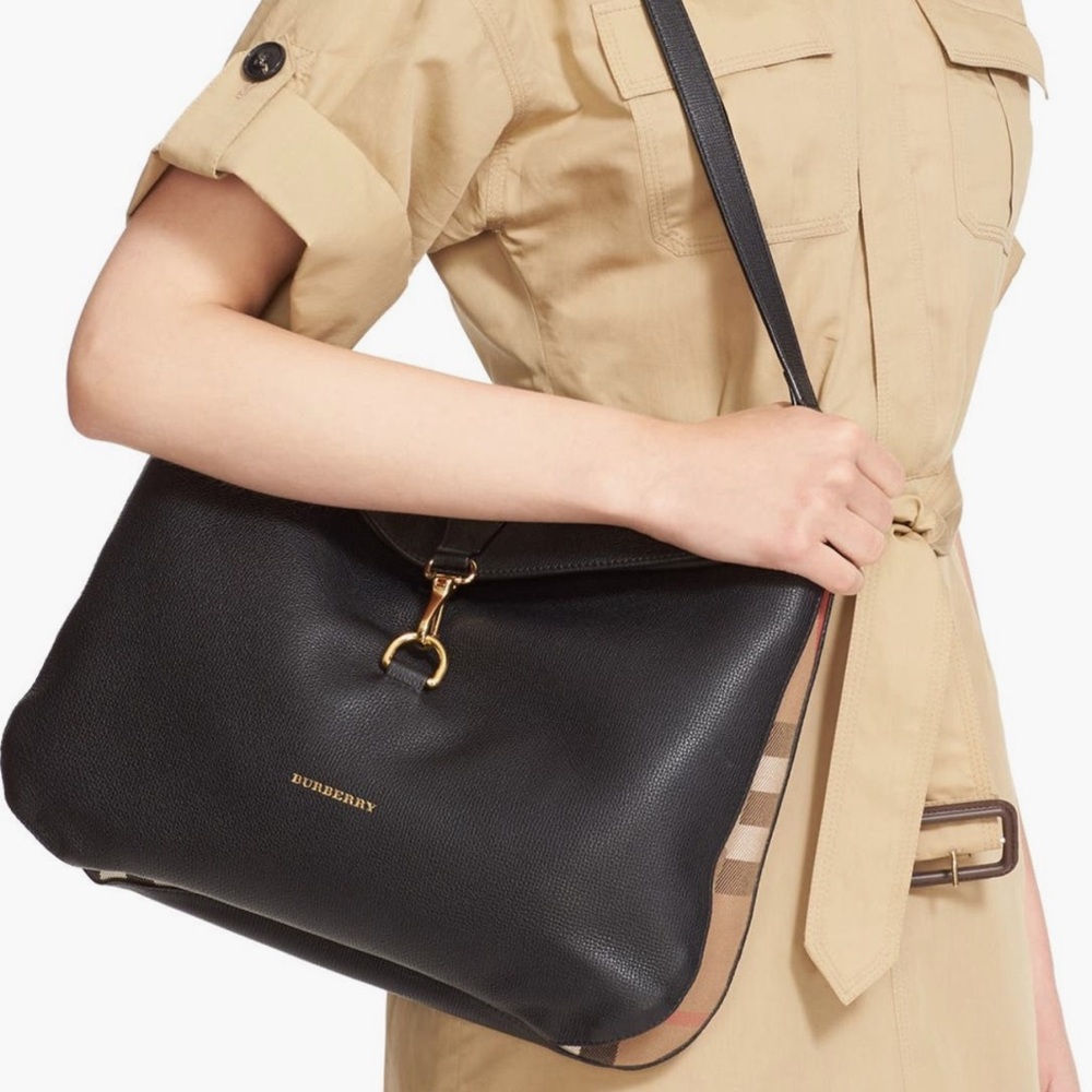 Burberry Black and Gold Shoulder Bag